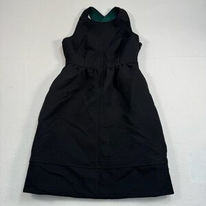 Maeve Anthropologie Criss Cross Back Dress Womens Sz 2 Sleeveless Black Pockets